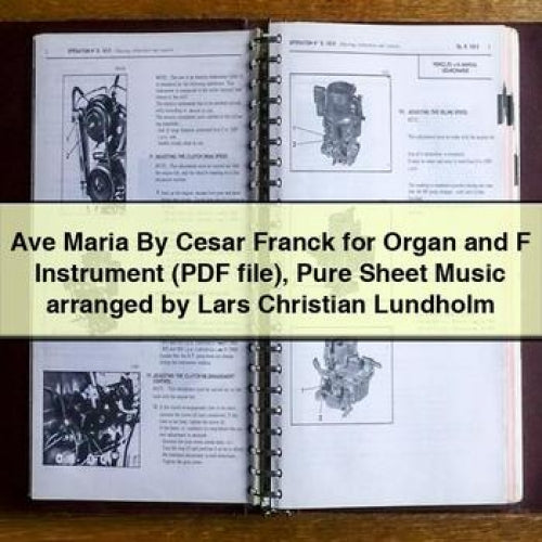 Ave Maria By Cesar Franck for Organ and F Instrument (PDF file) Pure Sheet Music arranged by Lars Christian Lundholm