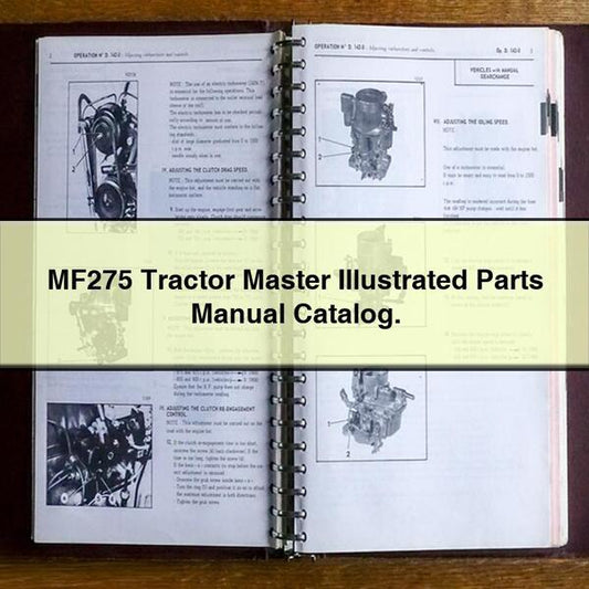 MF275 Tractor Master Illustrated Parts Manual Catalog