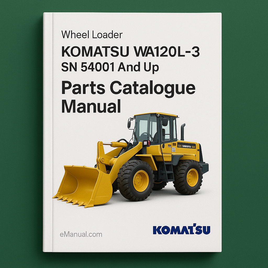 Komatsu WA120L-3 Wheel Loader Parts Catalogue Manual-SN 54001 And UP For NORTH AMERICAN