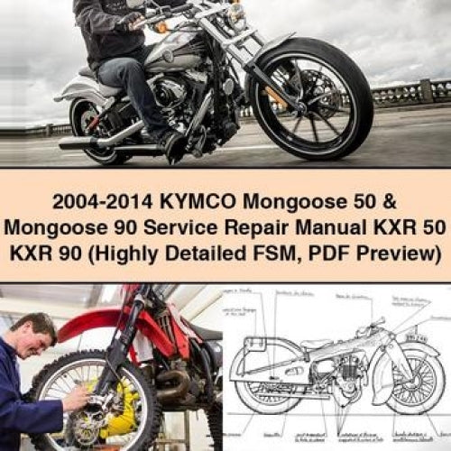 2004-2014 KYMCO Mongoose 50 & Mongoose 90 Service Repair Manual KXR 50 KXR 90 (Highly Detailed FSM Preview)