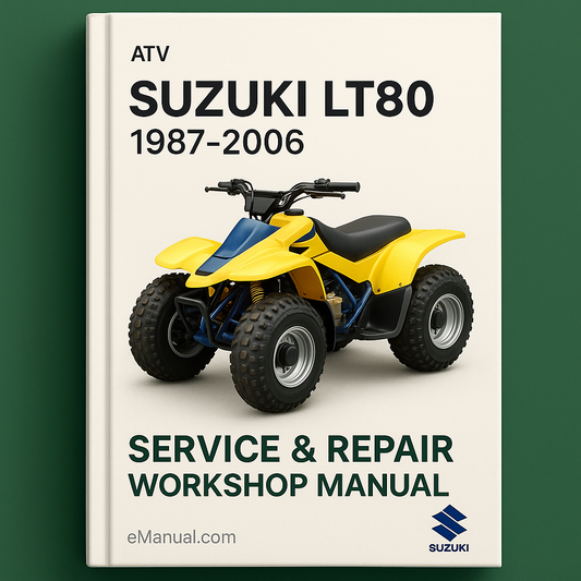 Suzuki LT80 1987-2006 ATV Service Repair Workshop Manual 1988 1989 1990 1991 1992 1993 1994 1995 1996 1997 1998 1999 2000 2001 2002 2003 2004 2005