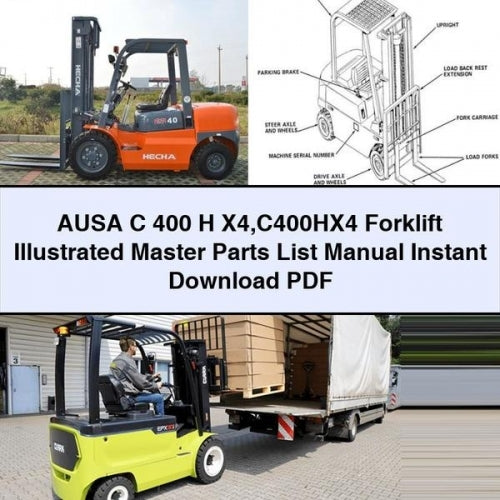 AUSA C 400 H X4 C400HX4 Forklift Illustrated Master Parts List Manual PDF