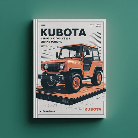 Kubota V1903 V2003 V2203 F2803 Engine Workshop Manual