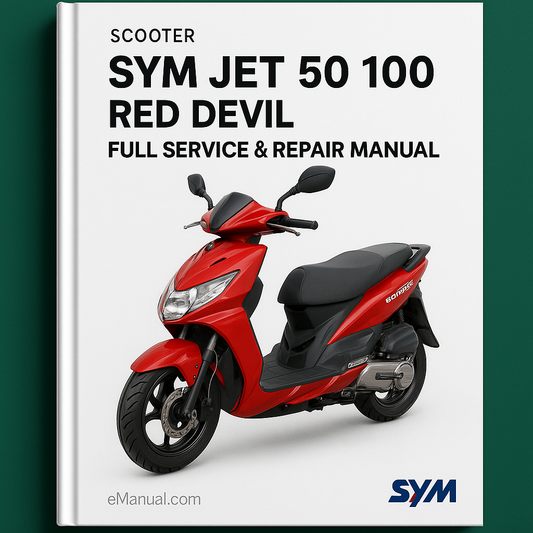 SYM JET 50 100 RED DEVIL Scooter Full Service & Repair Manual