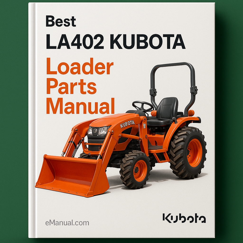 Best LA402 KUBOTA Loader Parts Manual-Illustrated Master P