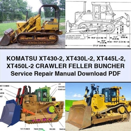 KOMATSU XT430-2 XT430L-2 XT445L-2 XT450L-2 Crawler FELLER BUNCHER Service Repair Manual