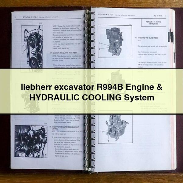 liebherr excavator R994B Engine & HYDRAULIC COOLING System – E-Manual ...