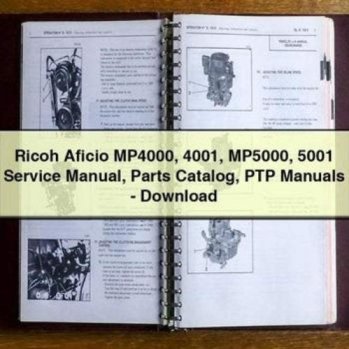 Ricoh Aficio MP4000 4001 MP5000 5001 PTP Parts Catalog