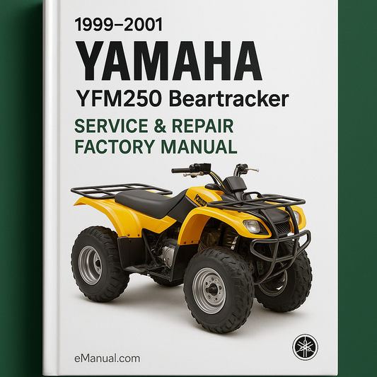1999-2001 Yamaha YFM250 Beartracker Service Repair Factory Manual (1999 2000 2001)