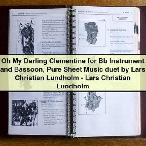 Oh My Darling Clementine for Bb Instrument and Bassoon Sheet Music Duet by Lars Christian Lundholm