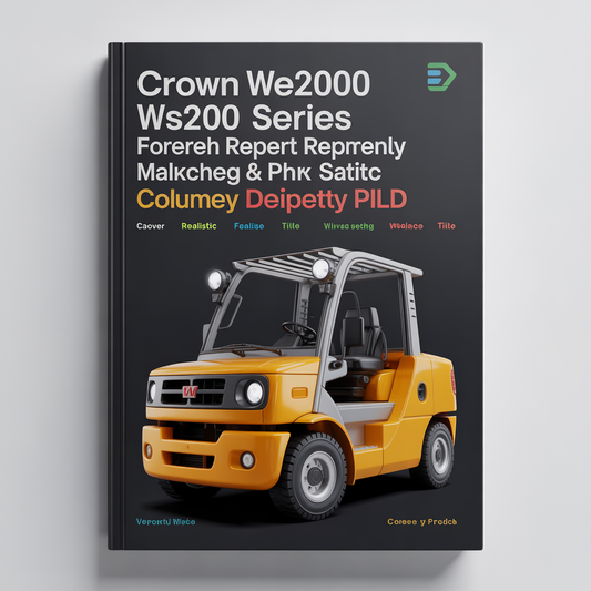 Crown WE2000 WS2000 Series Forklift Service Repair Workshop & Parts Manual