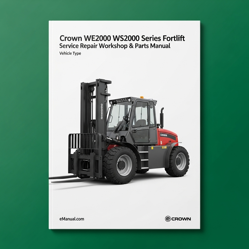 Crown WE2000 WS2000 Series Forklift Service Repair Workshop & Parts Manual