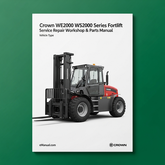 Crown WE2000 WS2000 Series Forklift Service Repair Workshop & Parts Manual