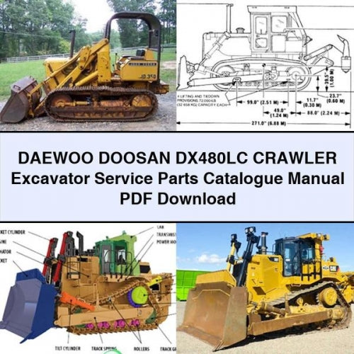 DAEWOO DOOSAN DX480LC Crawler Excavator Service Parts Catalogue Manual