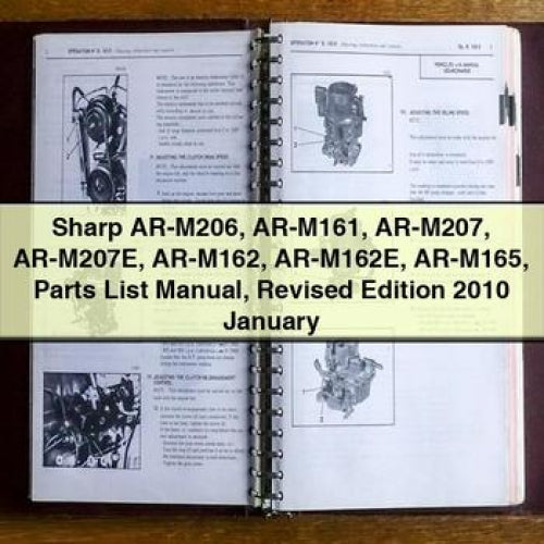 2010 Sharp AR-M206 AR-M161 AR-M207 AR-M207E AR-M162 AR-M162E AR-M165 Revised Edition January Parts Catalog PDF
