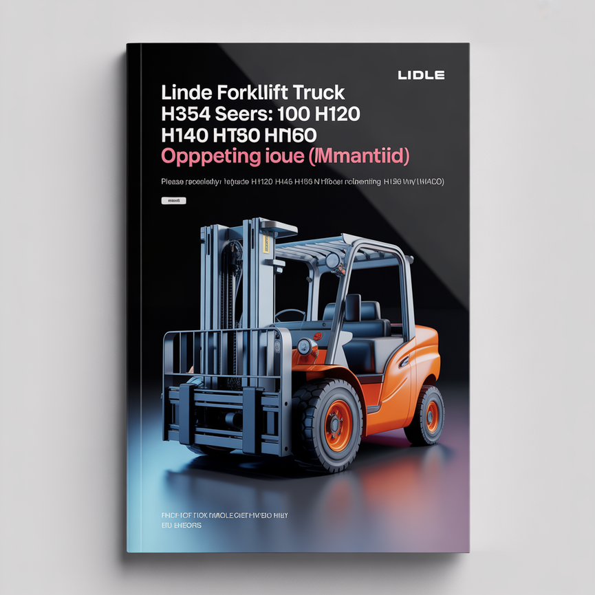 Linde Forklift H354 Series: H100 H120 H136 H140 H150 H160 Operating Instructions (User Manual)