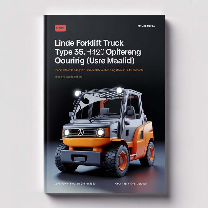 Linde Forklift Type 356: H420 H460 Operating Instructions (User Manual)
