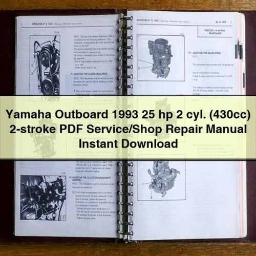 Yamaha Outboard 1993 25 hp 2 cyl. (430cc) 2-stroke PDF Service/Shop Repair Manual