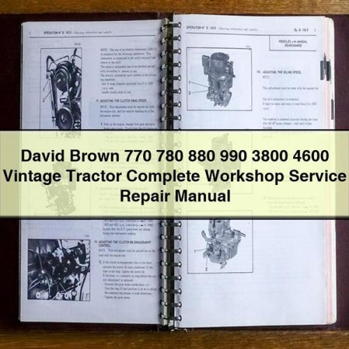 David Brown 770 780 880 990 3800 4600 Vintage Tractor Complete Workshop Service Repair Manual PDF Download