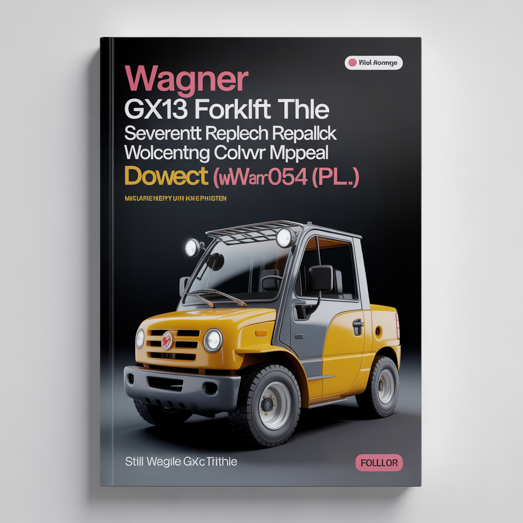 Still Wagner GX13 Forklift Service Repair Workshop Manual (Id.Nr.W8 054 134)