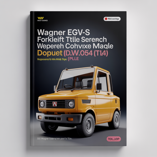 Still Wagner EGV-S Forklift Service Repair Workshop Manual (Id.Nr.W8 054 134)