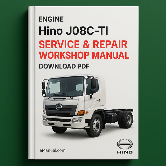 Hino J08C-TI Engine Service Repair Workshop Manual