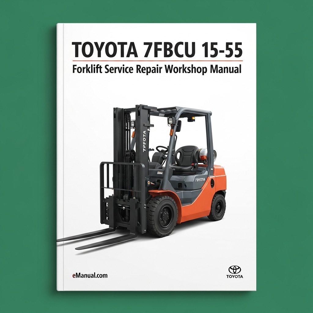 Toyota 7FBCU 15-55 Forklift Service Repair Workshop Manual