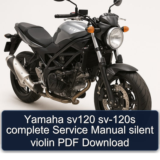 Yamaha SV Models SV120 SV-120S Silent Violin Service Repair Workshop Manual
