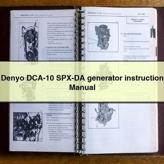 Denyo DCA-10 SPX-DA generator instruction Manual