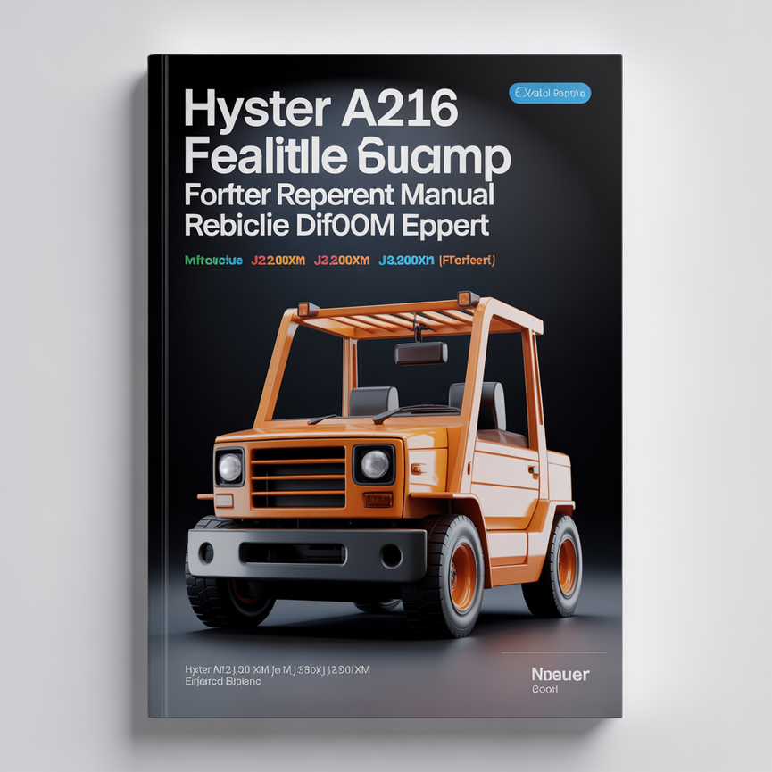 Hyster A216 (J2.00XM J2.50XM J3.00XM J3.20XM Europe) Forklift Service Repair Manual PDF