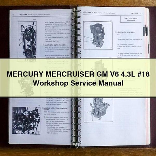 MERCURY MERCRUISER GM V6 4.3L #18 Workshop Service Manual