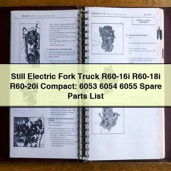 Still Electric Fork Truck R60-16I R60-18I R60-20I Compact: 6053 6054 6055 Spare Parts Catalog PDF