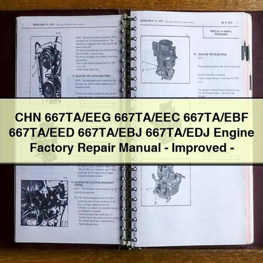 CHN 667TA/EEG 667TA/EEC 667TA/EBF 667TA/EED 667TA/EBJ 667TA/EDJ Engine Factory Repair Manual - Improved