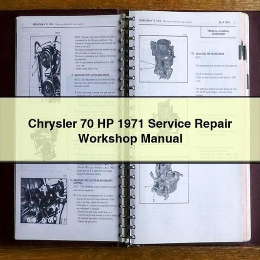 Chrysler 70 HP 1971 Service Repair Workshop Manual