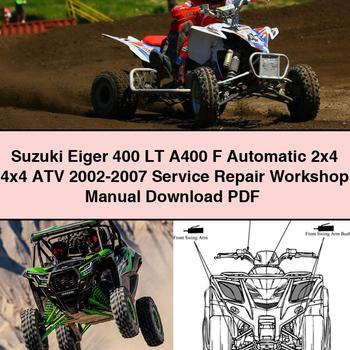 Suzuki Eiger 400 LT A400 F Automatic 2x4 4x4 ATV 2002-2007 Service Repair Workshop Manual Download PDF