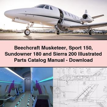 Beechcraft Musketeer Sport 150 Sundowner 180 and Sierra 200 Illustrated Parts Catalog Manual