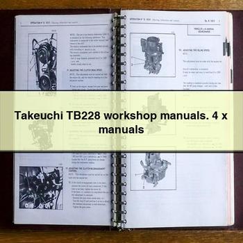 Takeuchi TB228 Workshop Manuals. 4 x Manuals