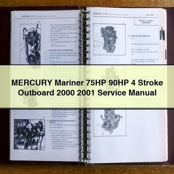 MERCURY Mariner 75HP 90HP 4 Stroke Outboard 2000 2001 Service Manual