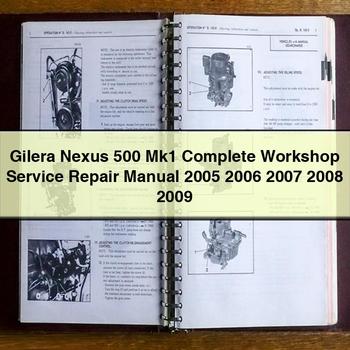 Gilera Nexus 500 Mk1 Complete Workshop Service Repair Manual 2005 2006 2007 2008 2009