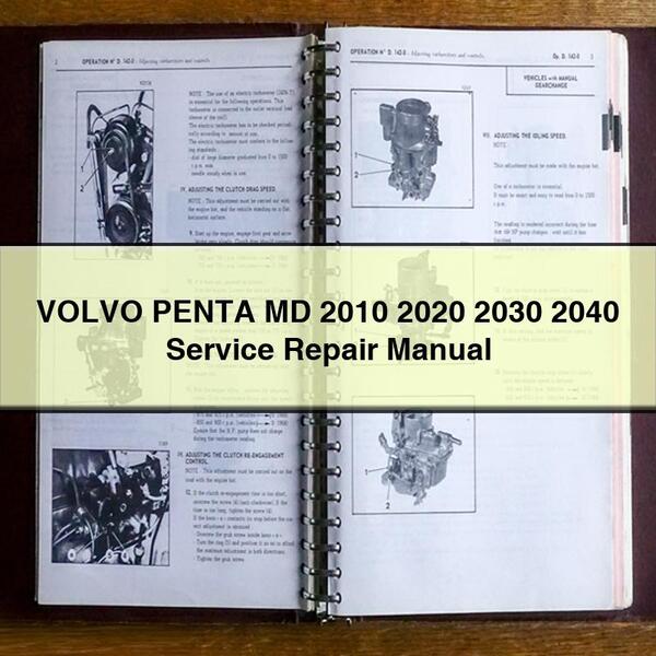 VOLVO PENTA MD 2010 2020 2030 2040 Service Repair Manual