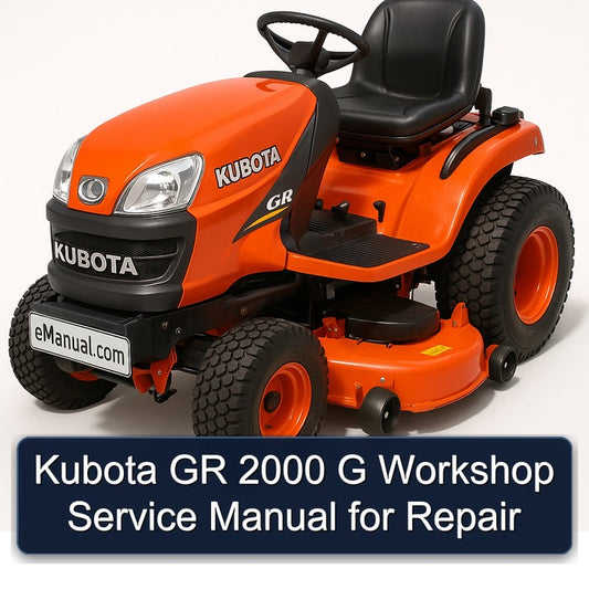 2000 Kubota GR G Service Repair Workshop Manual