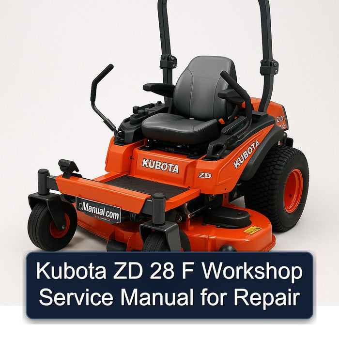 Kubota ZD 28 F Service Repair Workshop Manual PDF