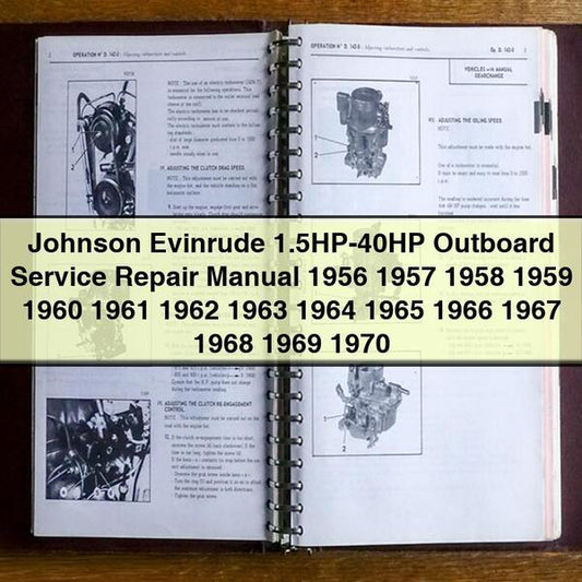 Johnson Evinrude 1.5HP-40HP Outboard Service Repair Manual 1956 1957 1958 1959 1960 1961 1962 1963 1964 1965 1966 1967 1968 1969 1970
