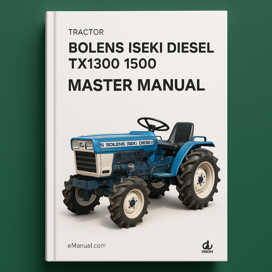 Bolens Iseki Diesel TX1300 1500 g152 tractor Master Manual