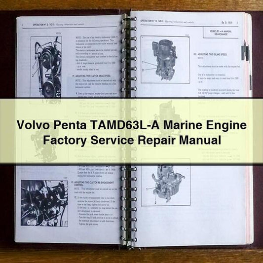 Volvo Penta TAMD63L-A Marine Engine Factory Service Repair Manual