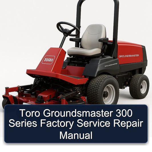 Toro Groundsmaster 300 Series Service Repair Workshop Manual