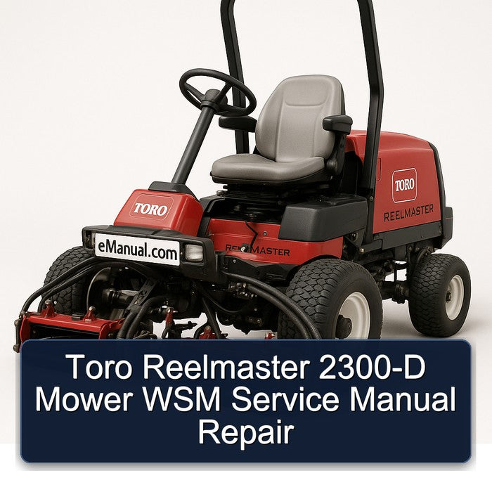 Toro Reelmaster 2300-D Mower WSM Service Repair Workshop Manual PDF