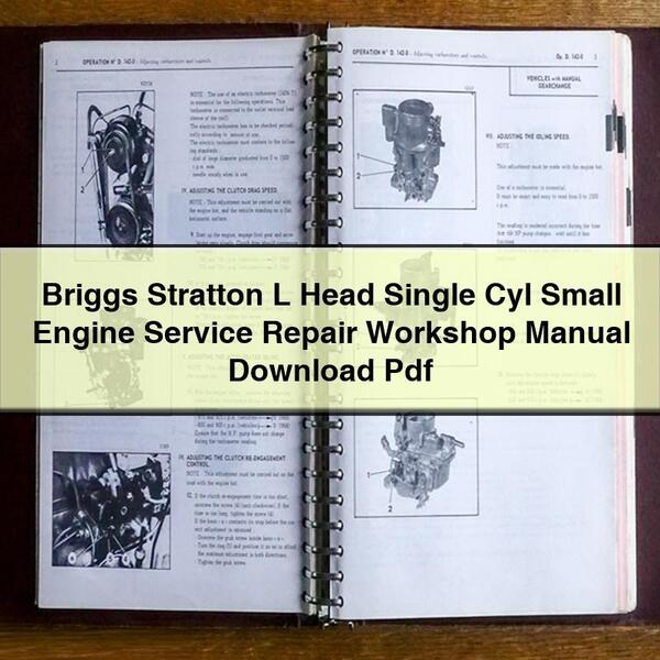 Briggs Stratton L Head Single Cyl Small Engine Service Repair Workshop Manual Pdf