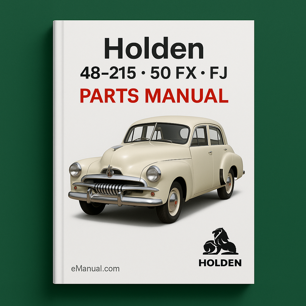 Holden 48 215 50 Fx Fj Parts Manual Catalogue Catalog Manual