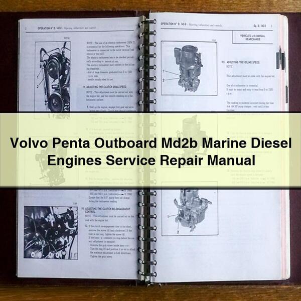 Volvo Penta Outboard Md2b Marine Diesel Engines Service Repair Manual